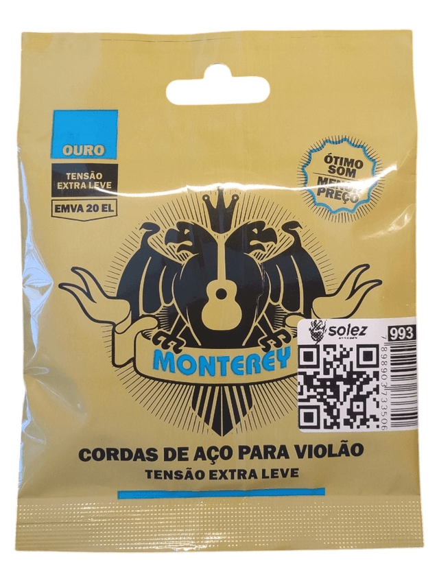993 - Encordoamento Cordas Violão Aço 0.10 Monterey EMVA20