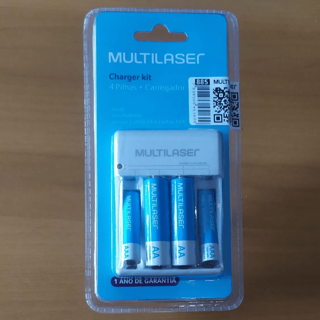 Carregado com 4 pilha inclusas bivolt Multilaser 
