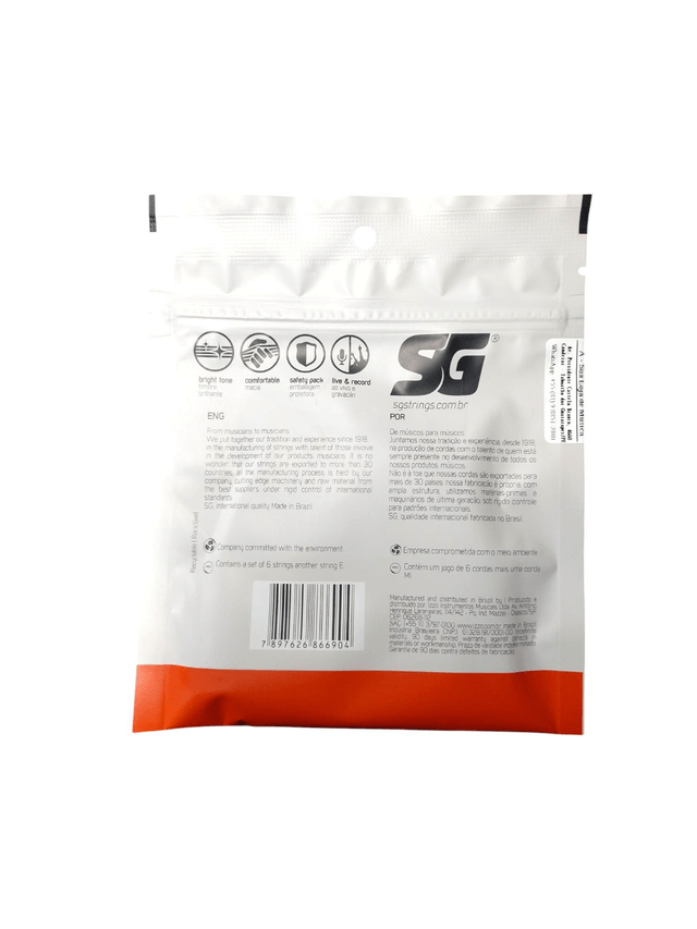 109 - Encordoamento Cordas de Violão Aço 0.10 Phosphor Bronze SG Strings 