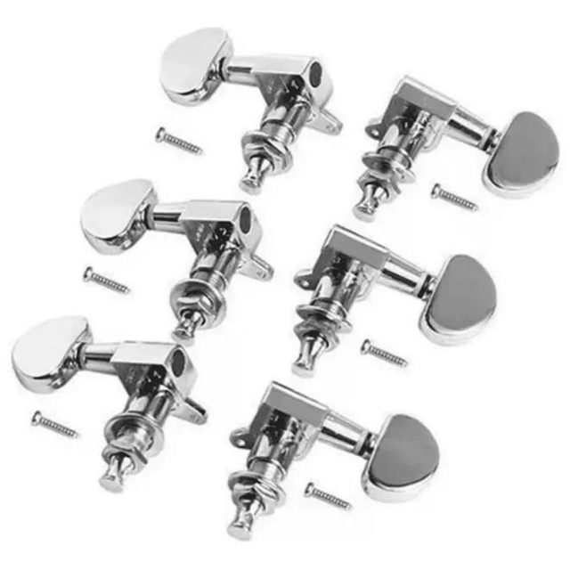 348 - Tarraxa para violão Aço 3+3 Cromada Axcess