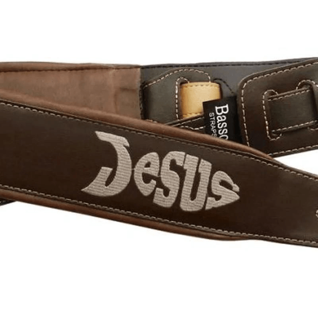 Correia Basso Straps CLA Peixe Jesus Marrom Cód 616