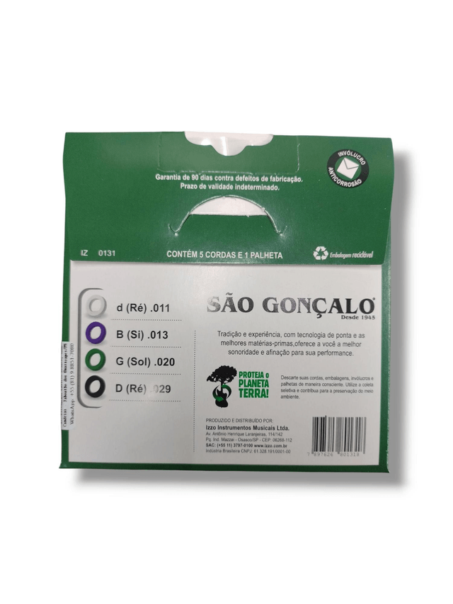 060 - Encordoamento  Cordas Cavaquinho Nickel C/bolinha São Gonçalo 
