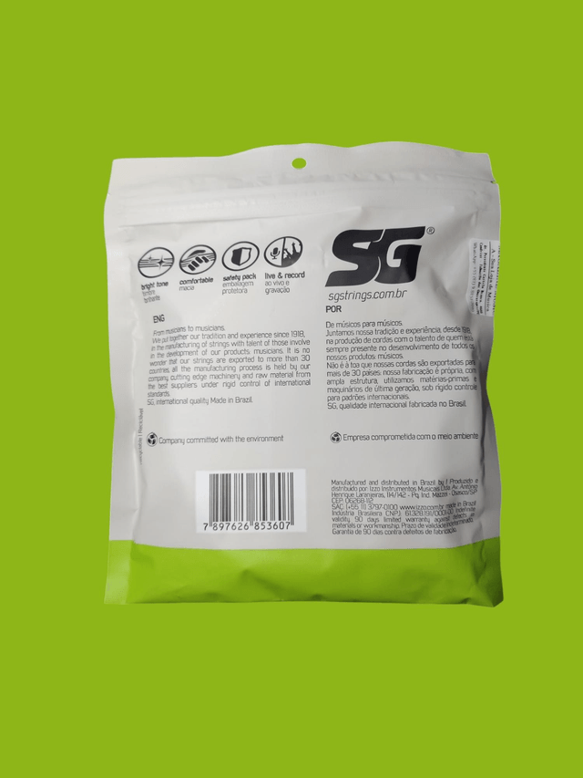 053 - Encordoamento Cordas Baixo 6C 0.32 SG Strings