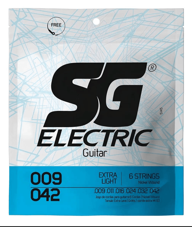 Pack Econômico 6 Encordoamentos Guitarra SG 010 e SG 009