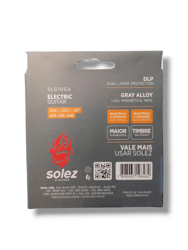 Encordoamento Guitarra 010 Solez Strings Cód. 554