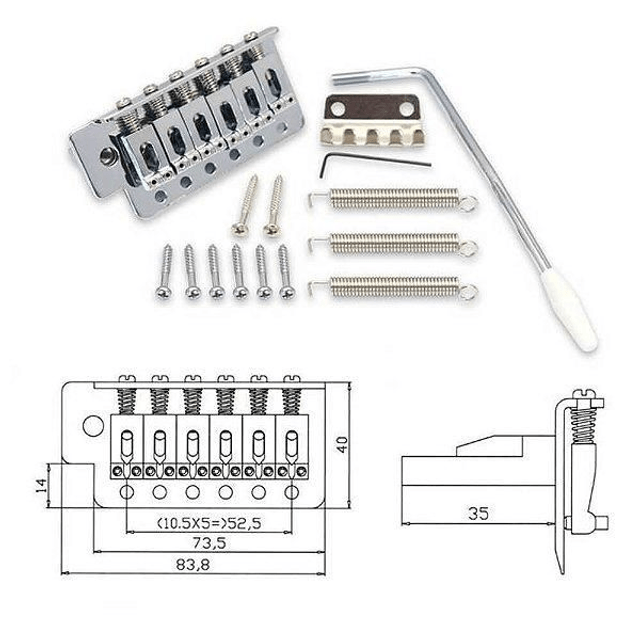 Ponte Completa para Guitarra 