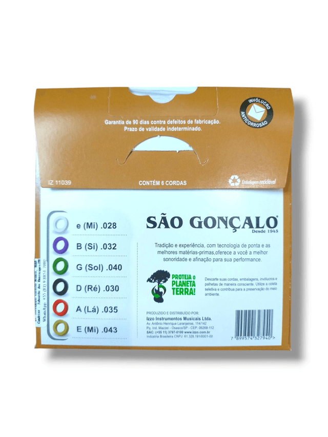 144 - Encordoamento Violão Nylon Com Bolinha São Gonçalo