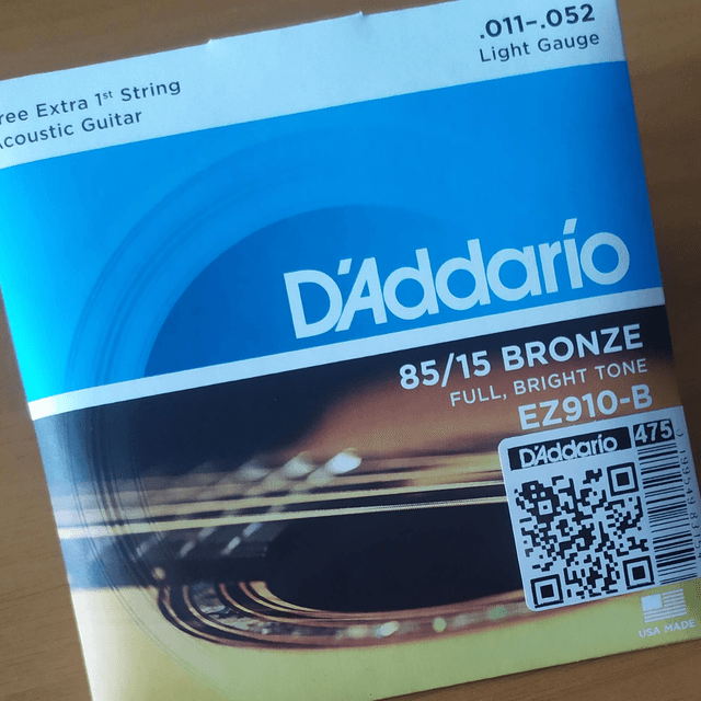 Encordoamento violão 011 Bronze Daddario EZ910