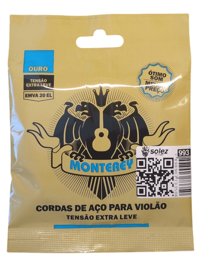 993 - Encordoamento Cordas Violão Aço 0.10 Monterey EMVA20