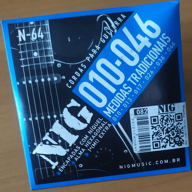 Encordoamento Guitarra 010 Nig N64 Cód 082