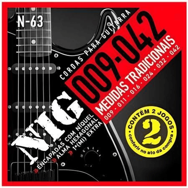 Enc Guitarra 009 Nig N63 com 2 jogos Cód 1001