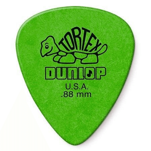 913 - Palheta Tortex 0.88mm Verde Dunlop