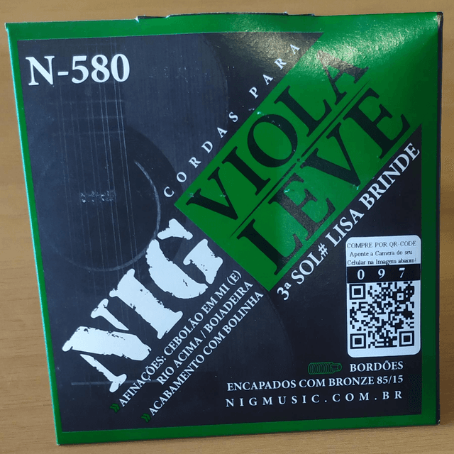 Encordoamento Viola Leve Afinação MI N580 Nig 097