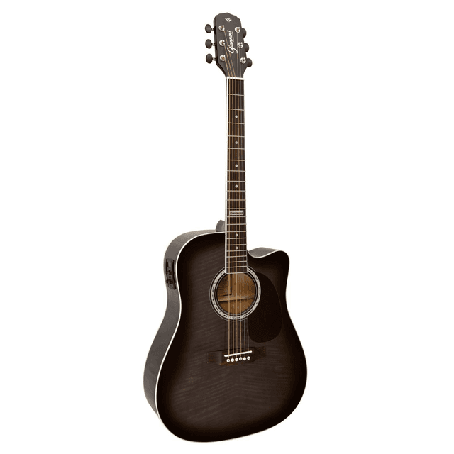 Violão Folk Cutway Eletroacústico Trans Black GF1D CEQ TBK Giannini Cód 785
