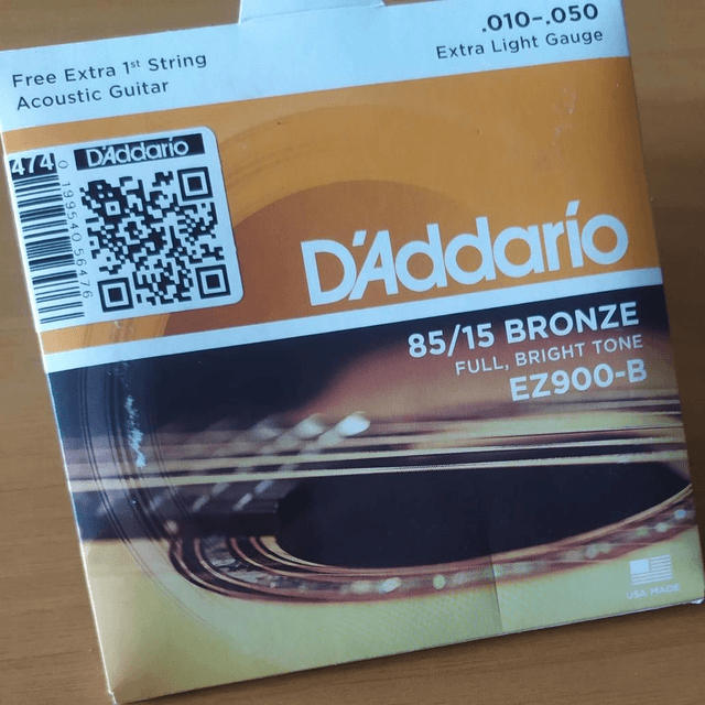 Encordoamento Violão 010 EZ900 Daddario 